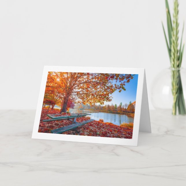 CARTÃO DESEJOS ESPECIAIS DE ANIVERSÁRIO DO OUTONO PARA "V (Frente)