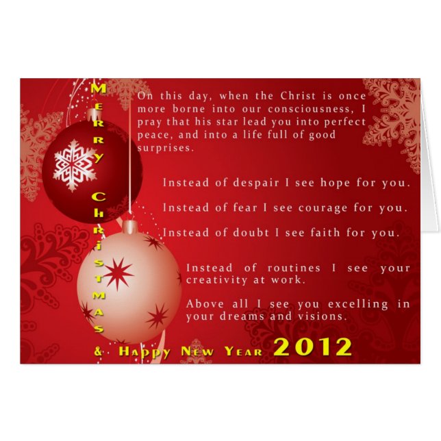 Cartão Desejos proféticos (Frente Horizontal)