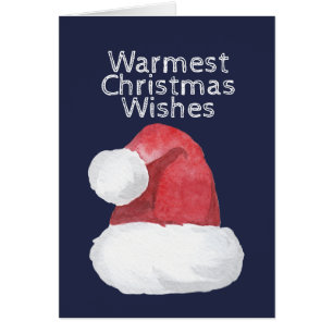Cartão Desejos quentes de Natal/Papai Noel/Personalizar