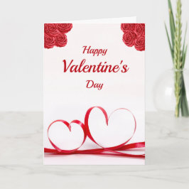 Cartão Desejos Sinceros de Dia dos Namorados Dobrável