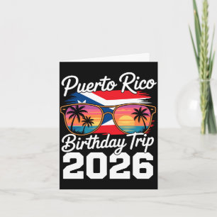 Cartão Desempenho da viagem de aniversário de Porto Rico