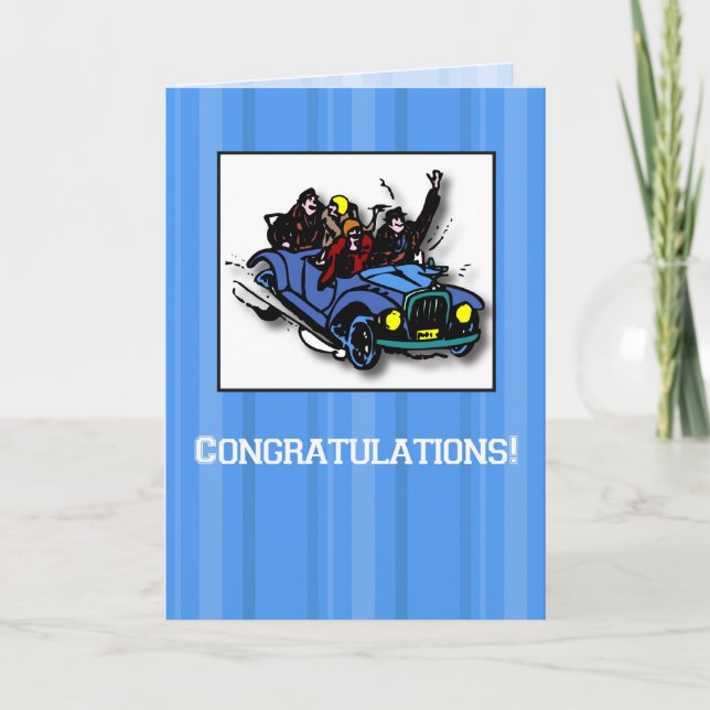 Cartão Desempenho dos parabéns, Roaring 20 (Frente)