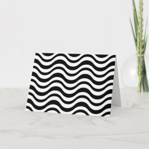 Cartão Desenho Abstrato Preto e Branco de Aniversário