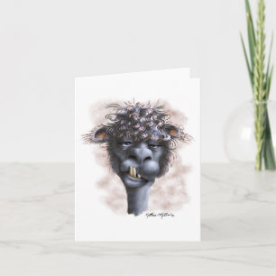 Cartão Desenho Animado de Alpacaça Dementida