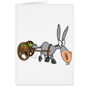 Cartão desenho animado de burro de bobo