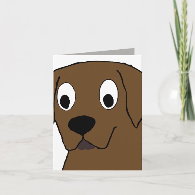 Cartão desenho animado de chocolate labrador (Frente)