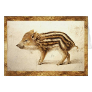 Cartão Desenho animal do LEITÃO do JAVALI