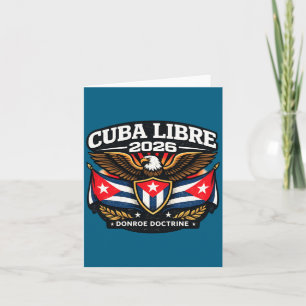 Cartão Desenho Cuba Cuba Livre Doutrina Donroe