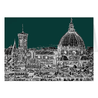Cartão Desenho da arquitetura de Florença