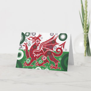Cartão Desenho da Bandeira Galesa