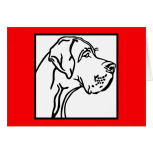 Cartão Desenho da cabeça grande