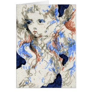 Cartão Desenho da Caneta de Tinta Serágrafa