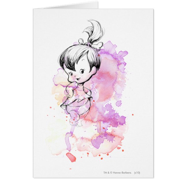 Cartão Desenho da cor d'água PEBBLES™ (Frente)