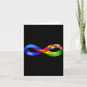 Cartão Desenho da fita do infinito do autismo neurodivers