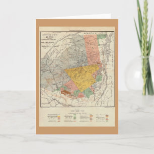 Cartão Desenho da pesquisa do Adirondack - Mapa Colvin do