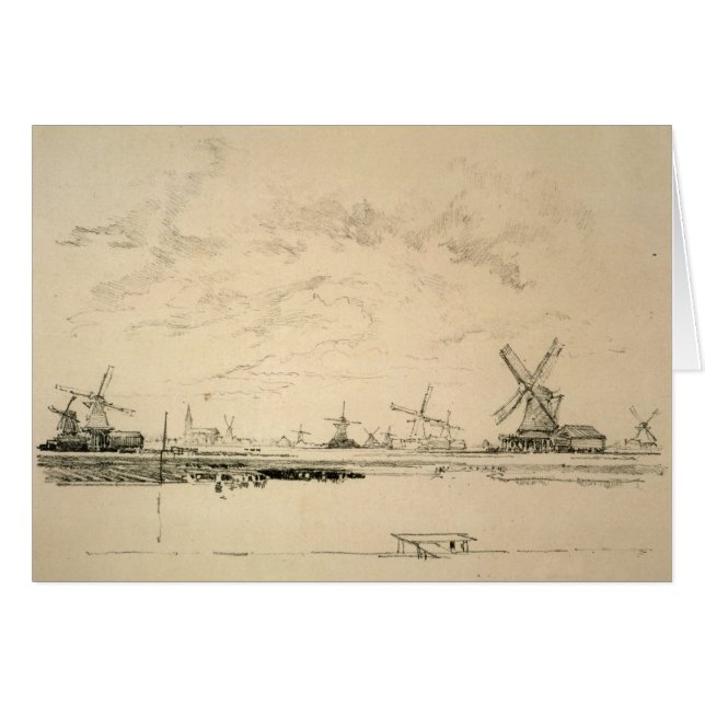 Cartão Desenho das placas Windmills (Frente Horizontal)
