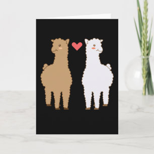 Cartão Desenho de Animal Fofo de Lhama Alpaca Lhamas Alpa