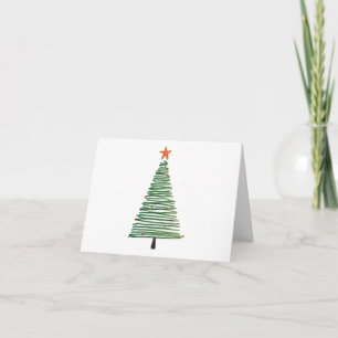 Cartão desenho de árvore de natal
