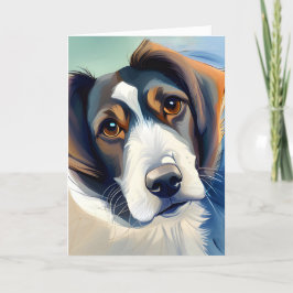 Cartão Desenho De Cão Bonito Para Humor De Aniversário