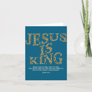 Cartão Desenho de Escritura da Cruz Cristã Jesus Rei Camo