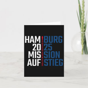 Cartão Desenho de Fã do Hamburg Rise 2025 Amor ao Futebol