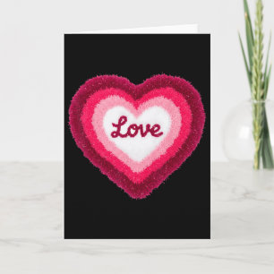 Cartão Desenho de gancho de trava de coração de Valentin