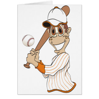 Cartão Desenho de jogador de beisebol