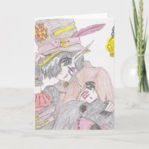 Desenho de Lápis Colorido de Casal de Halloween Sp