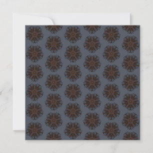 Cartão Desenho de Linha Simétrica Estilo Floral Mecânico