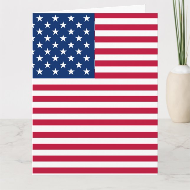 Cartão Desenho de Orgulho da Bandeira Americana dos EUA (Frente)