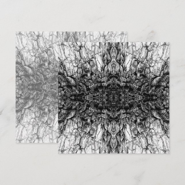 Cartão Desenho de padrão de foto em preto e branco da cas (Frente/Verso)