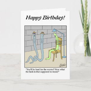 Cartão Desenho de um Vazio - Comida do worm - Personalizá