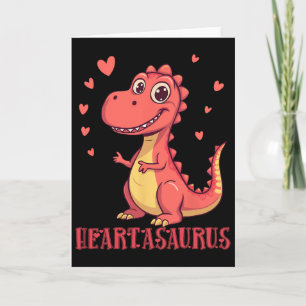 Cartão Desenho do Dia dos Namorados do Coraçãosaurus Dino