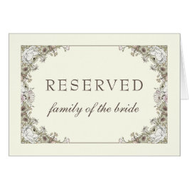 Cartão Desenho do símbolo reservado de casamento vintage 