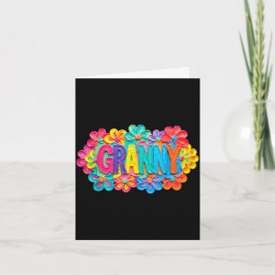 Cartão Desenho floral colorido estilo argila da vovó Groo