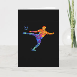 Cartão Desenho Gráfico Esportivo Atleta de Futebol