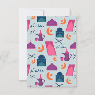 Cartão Desenho Islâmico Festivo do Ramadão