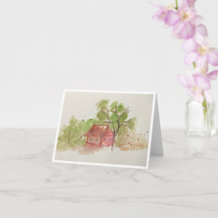 Cartão Desenho Original de Aquarela