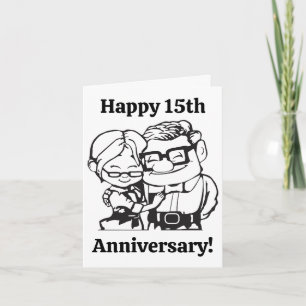 Cartão Desenho personalizável do Casal de aniversário