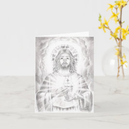 Cartão Desenho 'Sagrado Coração de Jesus', Jenny McLaughl
