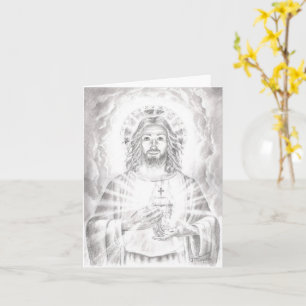 Cartão Desenho 'Sagrado Coração de Jesus', Jenny McLaughl