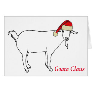 Cartão Desenho Simples de Cabra Santa