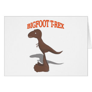 Cartão Desenho T-Rex Bigfoot