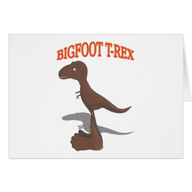 Cartão Desenho T-Rex Bigfoot (Frente Horizontal)