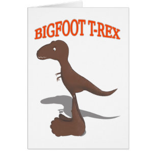 Cartão Desenho T-Rex Bigfoot