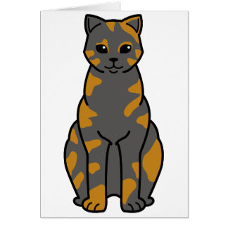 Cartão Desenhos animados britânicos do gato de Shorthair