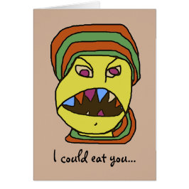 Cartão Desenhos animados com fome dos ESQUISITOS