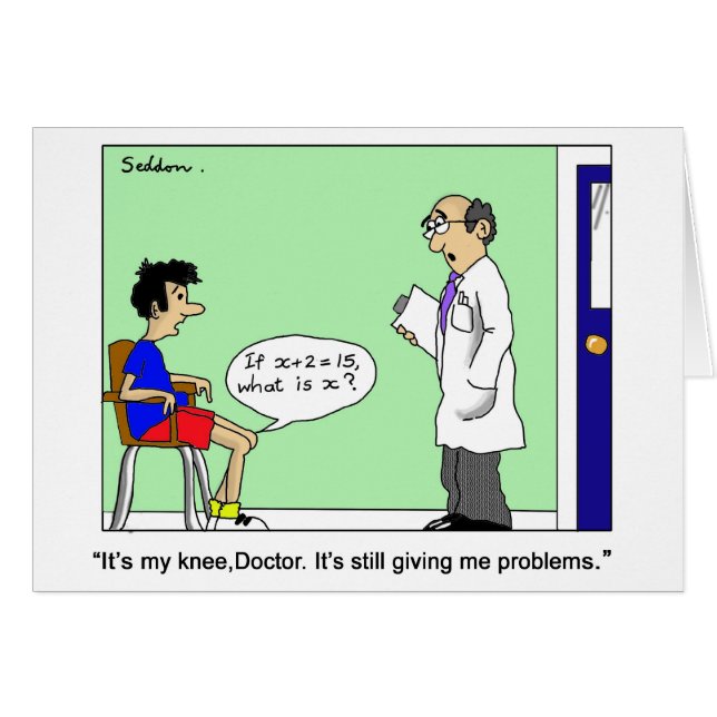 Cartão Desenhos animados cómicos e originais por Mike (Frente Horizontal)