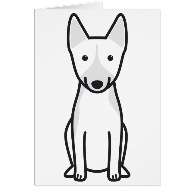 Cartão Desenhos animados do cão de Basenji (Frente)