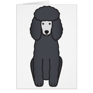 Cartão Desenhos animados do cão de caniche